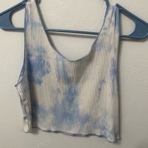 Tye-dye blue tank top